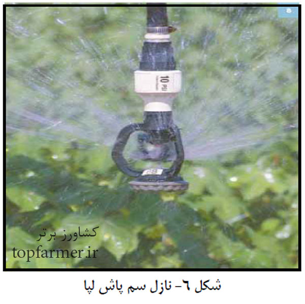 ماشین های آبیاری بارانی با مصرف انرژی کم یا لپا (LEPA) – سیستم آبیاری لپا